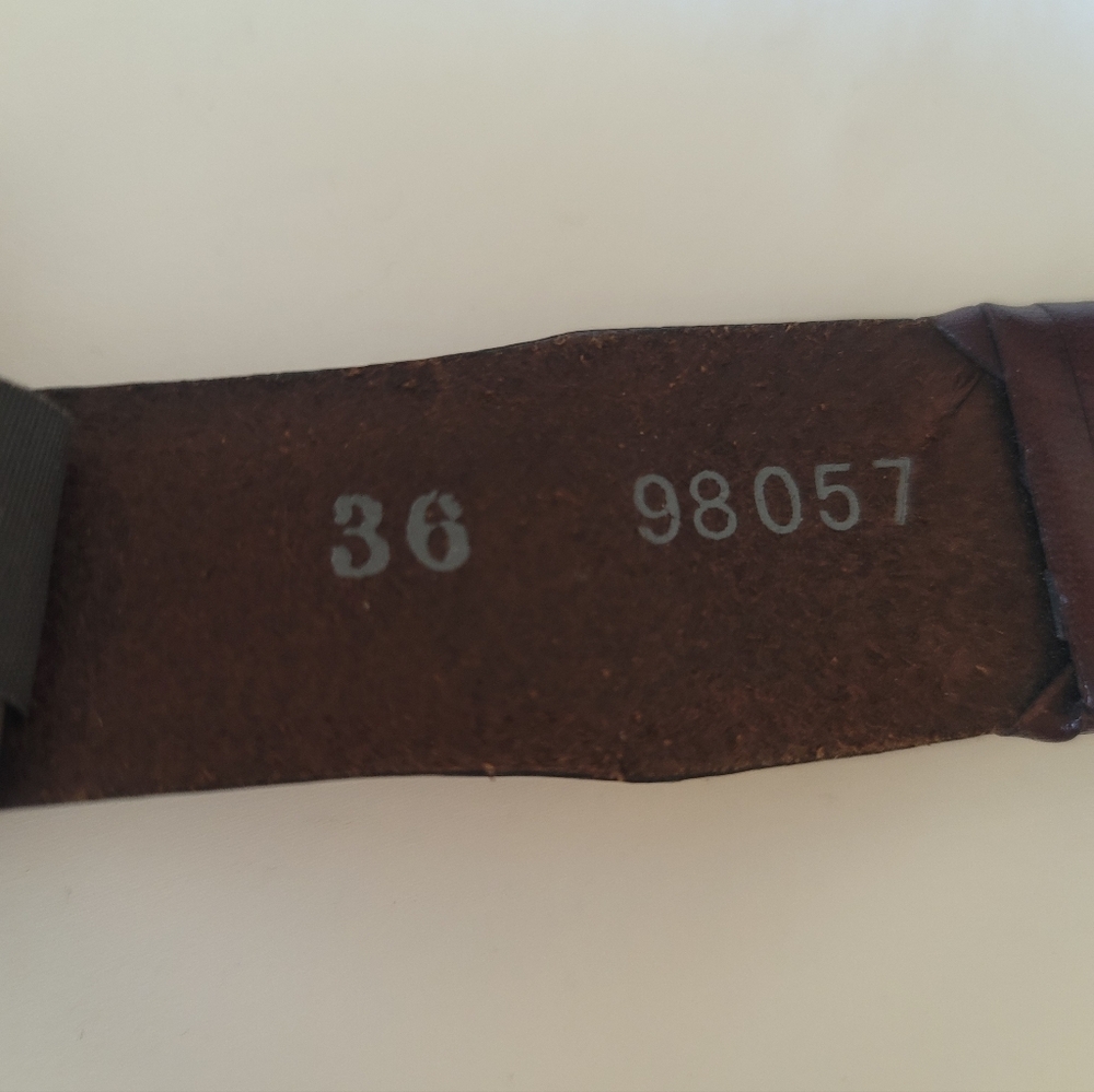 Brighton Brown Leather Belt with Silver Buckle - 36 - Picture 6 of 7